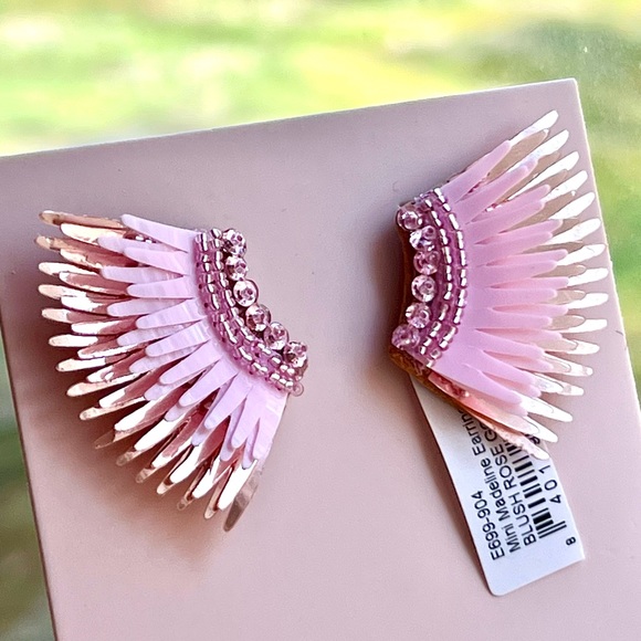 🌺🎉HP🎉🌺 NWT Mignonne Gavigan Mini Madeline Earrings Rose Gold Pink - Picture 11 of 16
